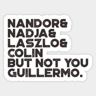 Funny But Not You Guillermo Vintage Retro (Black) Sticker